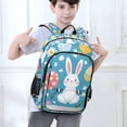 thumbnail image 6 of FORMRS Unisex School Backpack 17" Student Travel Bag with Laptop Compartment, Blue Easter Bunny, 6 of 7