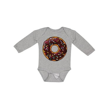 Inktastic Chololate Donut with Sprinkles Boys or Girls Long Sleeve Baby Bodysuit