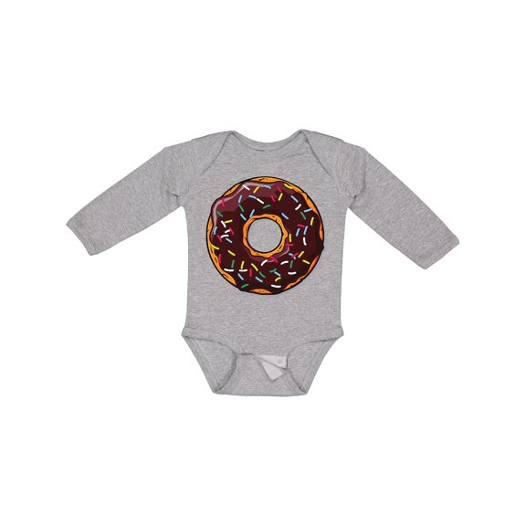 Inktastic Chololate Donut with Sprinkles Boys or Girls Long Sleeve Baby Bodysuit