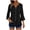 Black women's 3/4 sleeve v neck blouse a1, variant on thefmos Women's Summer 3/4 Sleeve V Neck Button Down Blouse Casual Solid Basic Pullover Tops Dressy Loose Fit Vacation Fashion Clothes, Green 2XL