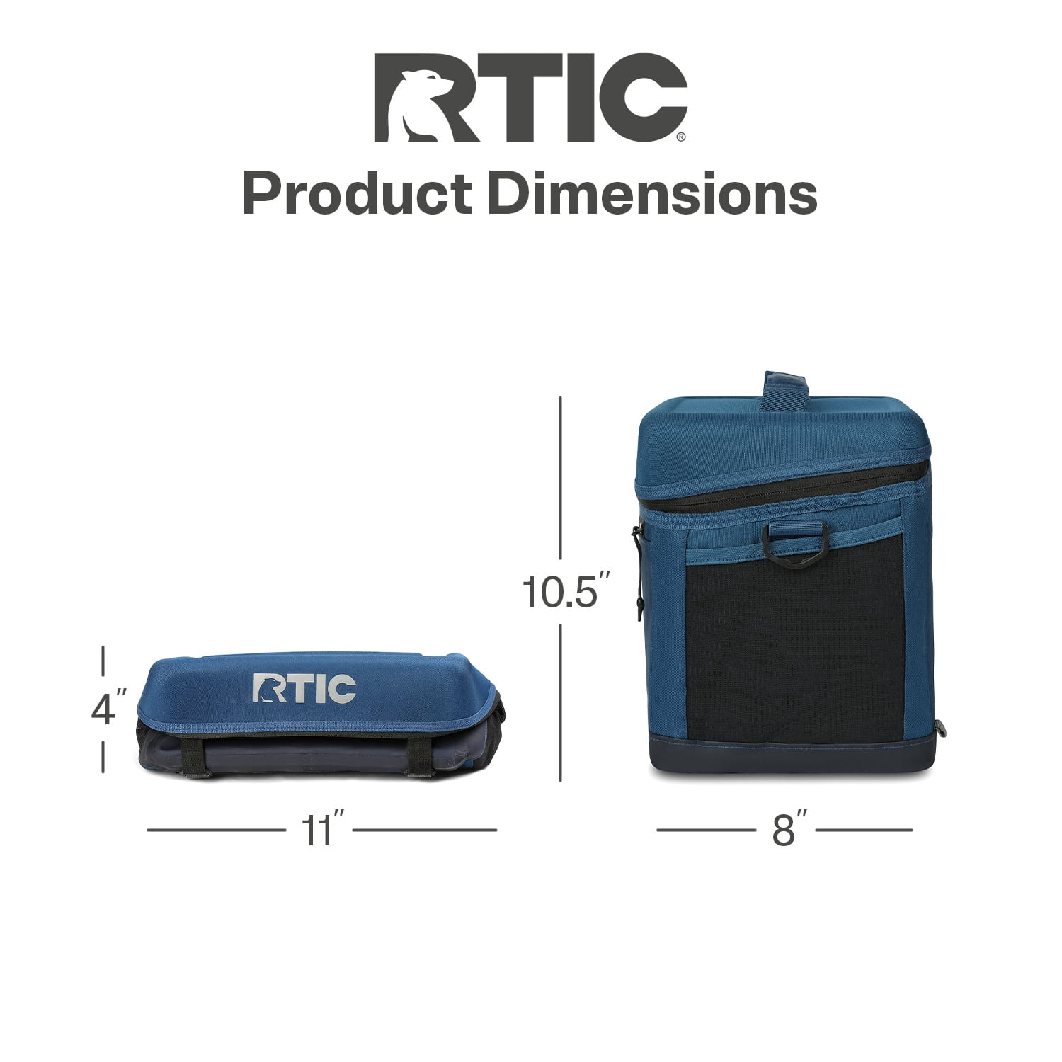 RTIC 15-Can, 16 Qt, Collapsible Soft Cooler with Bottle Opener, Navy