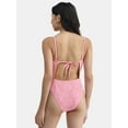thumbnail image 5 of No Boundaries Women's Hibiscus One Piece Monokini, Sizes XXS-XL, 5 of 5