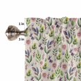thumbnail image 5 of Flower Window Valances for Kitchen, Pastoral Plant Watercolor Linen Texture Rod Pocket Valances Windows Treatments Curtains for Living Room Bathroom Bedroom Decoration 54" x 18", 5 of 8