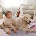 thumbnail image 3 of Junovo Abstract Rug Low-Pile Soft Rugs for Living Room Floor Carpet,4'x6',Pink, 3 of 7