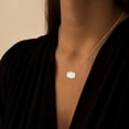 thumbnail image 5 of Women's Gold Plated/Silver Initial Letter Necklaces with Embossed Belt Buckle Stylish Initial Necklaces for Women, 5 of 6