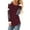 Wine Red, variant on Hubery Women Striped Long Sleeve Tunic Tshirt