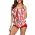 thumbnail image 1 of kurtrusly Women's plus size boxer shorts split swimsuit, 1 of 1