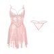 thumbnail image 2 of Gibobby camisones de talla grande sexy encaje ropa interior uniformes ropa interior camisón vestido (Rosa, M), 2 of 5