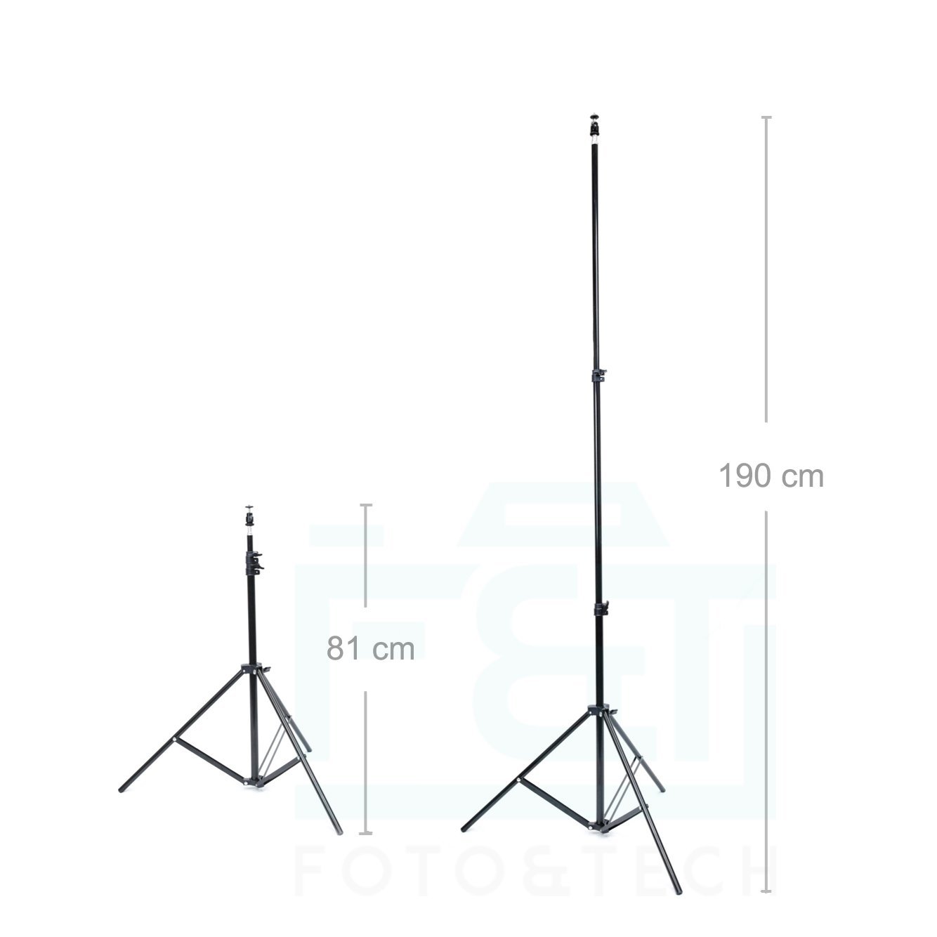 Foto&Tech Support VR Réglable 190 Cm Métal – Trépied 1/4" Rotatif 360° Pour HTC Vive Base Station, Caméra, GoPro, Speedlite, Photo & Vidéo