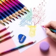 thumbnail image 4 of Lápiz arcoíris, 42 piezas de lápices arcoíris para niños con 4 sacapuntas, lápiz de colores arcoíris 4 en 1, crayón multicolor, juego de lápices de dibujo para dibujar, dibujar y colorear, 4 of 7