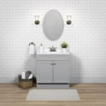 thumbnail image 2 of Zenith Home Bathroom Vanity, Single Sink, 2 Door, 30" Wide, Laminated Engineered Wood, Gray 1360 oz, 2 of 3