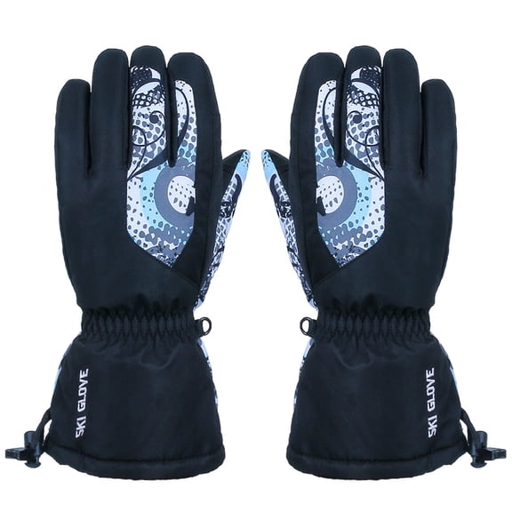 IMENGL Gloves for Women Comfy Ski Breathable Snowboard Touchscreen Warm Winter Snow Fits Both Men & Soft Women's Work Gloves,Black