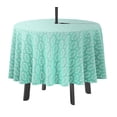 thumbnail image 1 of Vargottam Indoor/OutdoorRoundTablecloth 58 InchTablecloth with Umbrella Hole & Zip- Waterproof TableCloth TableCovers for Backyard Table -Aquamarine Green, 1 of 7