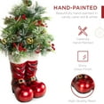 thumbnail image 3 of Best Choice Products 40in Santa Boots Decoration w/ Pre-Decorated Christmas Greenery, Battery-Operated Lights, 3 of 7