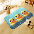 thumbnail image 3 of Yellow Duck Themed Microfiber Bathroom Door Mat, Non-Slip Backing, Super Absorbent Bath Rug, Soft Comfortable Floor Mat, Machine Washable, Ideal for Bathroom, Bedroom, Living Room, Home Decor, 3 of 9