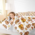 thumbnail image 4 of Homewish White Cartoon Capibara Queen Comforter Set, Fast Food Hamburger Bedding Sets, Teens Kids Boys Girls Reversible Bedding Comforter Set, Super Cozy Room Decor, 3 Pieces, 4 of 8