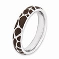 thumbnail image 3 of Sterling Silver Stackable Expressions Polished Enameled Animal Print Ring - Size 9, 3 of 3