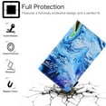 thumbnail image 2 of For Samsung Galaxy Tab A8 10.5 Case Model SM-X200/X205, Allytech Marble PU Leather Multi-Angle Viewing Stand Shell with Pen Holder Card Pocket Smart Cute Case for Galaxy Tab A8 10.5" 2021, Blue Marble, 2 of 6