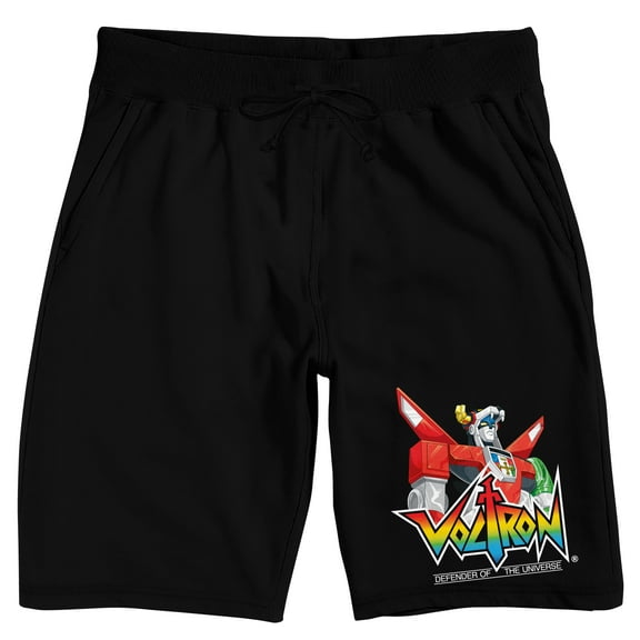 Voltron: Defender of the Universe (1984) Men's Black Sleep Pajama Shorts-Medium