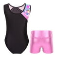 thumbnail image 2 of Alvivi Gymnastics Leotards for Girls Kids Sleeveless Printed Biketard with Shorts Athletic Trackusit Zebra 6, 2 of 5