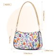 thumbnail image 3 of FORMRS Womens Shoulder Bag with Chain Strap Clutch Purse Cute Tote Handbag, Purple Wildflower Pattern, 3 of 7