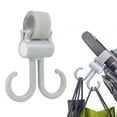 thumbnail image 3 of Versatile Stroller Hooks Double Clip for Hanging Bags Purses Groceries Multi Purpose Hanger for Stroller Car Seat Walker Wheelchair Hands Free Travel Accessories for Parents, 2 Hooks, 3 of 5