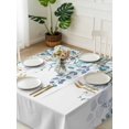thumbnail image 3 of Teal Blue Eucalyptus Leaves Suqare Tablecloth - 54 x 54 Inch, Spring Floral Summer Botanical Waterproof & StainResistant Tablecloth, Oil-proof Table Cover for Dining/Party/Wedding/Camping/Buffet, 3 of 9