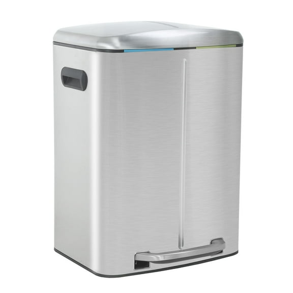 BestMassage 10Gal Stainless Trash Can - Foot Pedal, Soft Close w/Removable Bucket