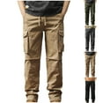 thumbnail image 5 of Quinlirra Men's Pants Stretch Men's Casual Fashion Outdoors Multi-Pocket Banded Solid Color Cargo Full Length Pants, 5 of 5