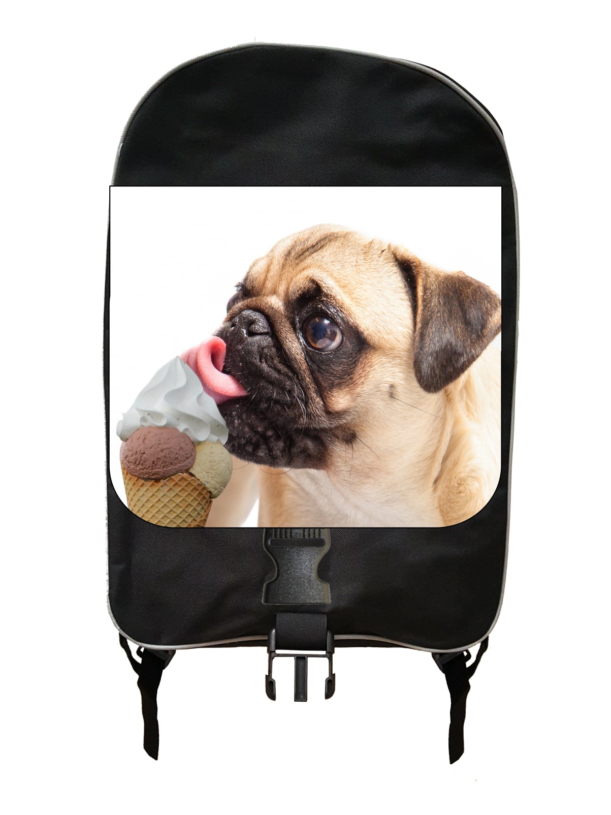 black pug backpack