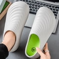 thumbnail image 3 of Chef Clogs for Men Women Nonslip Waterproof Oil-Proof Kitchen Work Shoes with Arch Support Lightweight Comfy Slip on Slides​ Grey Size 10, 3 of 5