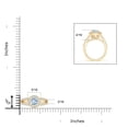thumbnail image 4 of ANGARA Natural Round Aquamarine Split Shank Ring with Diamond Halo in 14K Yellow Gold for Women (Size-5mm) | March Birthstone, Birthday, Anniversary, Jewelry Gift for Women | Natural Aquamarine Ring, 4 of 9
