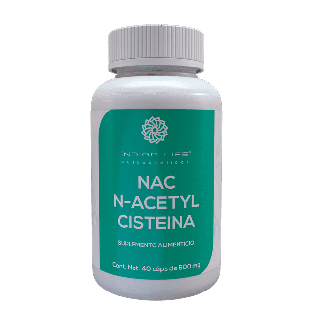 NAC N-Acetyl Cisteina INDIGO LIFE NUTRACEUTICOS 40 Capsulas VEGANAS DE 500 mg