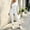 White, variant on Women's 2‑Piece Tracksuit Set, Letter‑Embroidered Cropped Hooded Sweatshirt with Drawstring & High‑Waist Cuffed Jogger Pants, Solid‑Color Sporty Outfit for Daily Workout Commute Brown XXS(XXS)