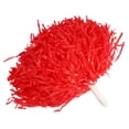 thumbnail image 2 of Accesorio deportivo para disfraz de fiesta de porristas con pompones de porristas (rojo), 2 of 2