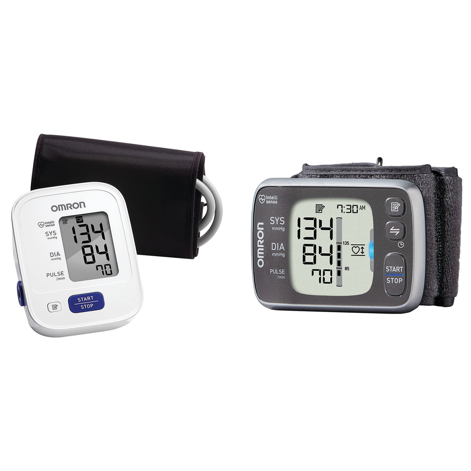 Omron Bluetooth Wrist & AdvancedAccuracy Upper Arm Blood Pressure