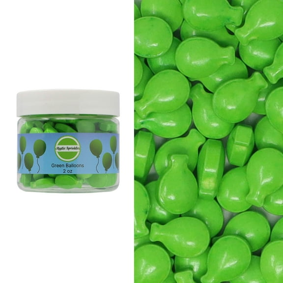 Mystic Sprinkles Candy Shapes Green Balloons 2oz