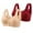2-Red, variant on Front Closure Bra for Women 2 Pack Wireless Padded Bras Full Coverage Support Bra Plus Size Comfort Sleep Bralette
