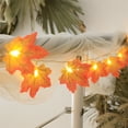 thumbnail image 5 of Cheapark LED Maple Leaf String Lights - Battery Operated 3-Section Indoor Outdoor Halloween Christmas Party Decorative Lighting, 5 of 6