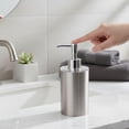 thumbnail image 2 of Evideco French home goods Noumea ABS plastic with a brushed aluminum finish Elegant Mission 12 oz Soap & Lotion Dispensers, 2 of 7
