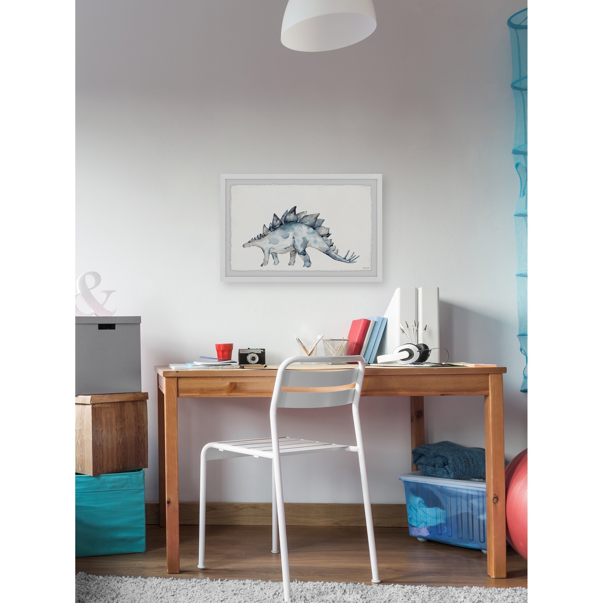 Marmont Hill Spiked Dinosaur Framed Wall Art