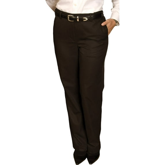 Edwards Garment Women's Moisture Wicking Flat Front Chino Pant