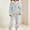 Gray, variant on Womens Flannel Pajama Sets Fluffy Sleepwear Fuzzy 2 Piece Pjs Set Fleece Plush Lounge Set