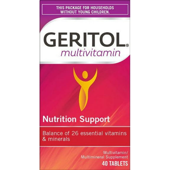 Geritol Multivitamin Nutrition Support 40 Tablets Each