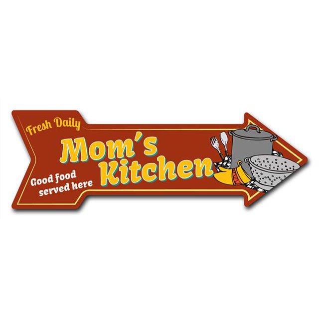 SignMission D-A-10-999737 10 x 30 in. Indoor & Outdoor Decor Direction Sticker Vinyl Wall Decals - Moms Kitchen - 24 in.