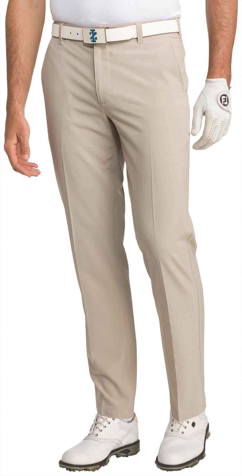 IZOD Golf Mens Swingflex Solid Flat Front Pants - Walmart.com