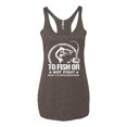 thumbnail image 2 of Wild Bobby, To Fish Or Not To Fish What A Stupid Question, Fishing, Women Tri-Blend Racerback Tank Top, Brown, Small, 2 of 4