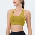 thumbnail image 5 of SMihono Fashion Sports Bra for Women High Support, Criss-Cross Back Padded Strappy Sports Bras Yoga Bra with Removable Cups Yellow XXL, 5 of 6