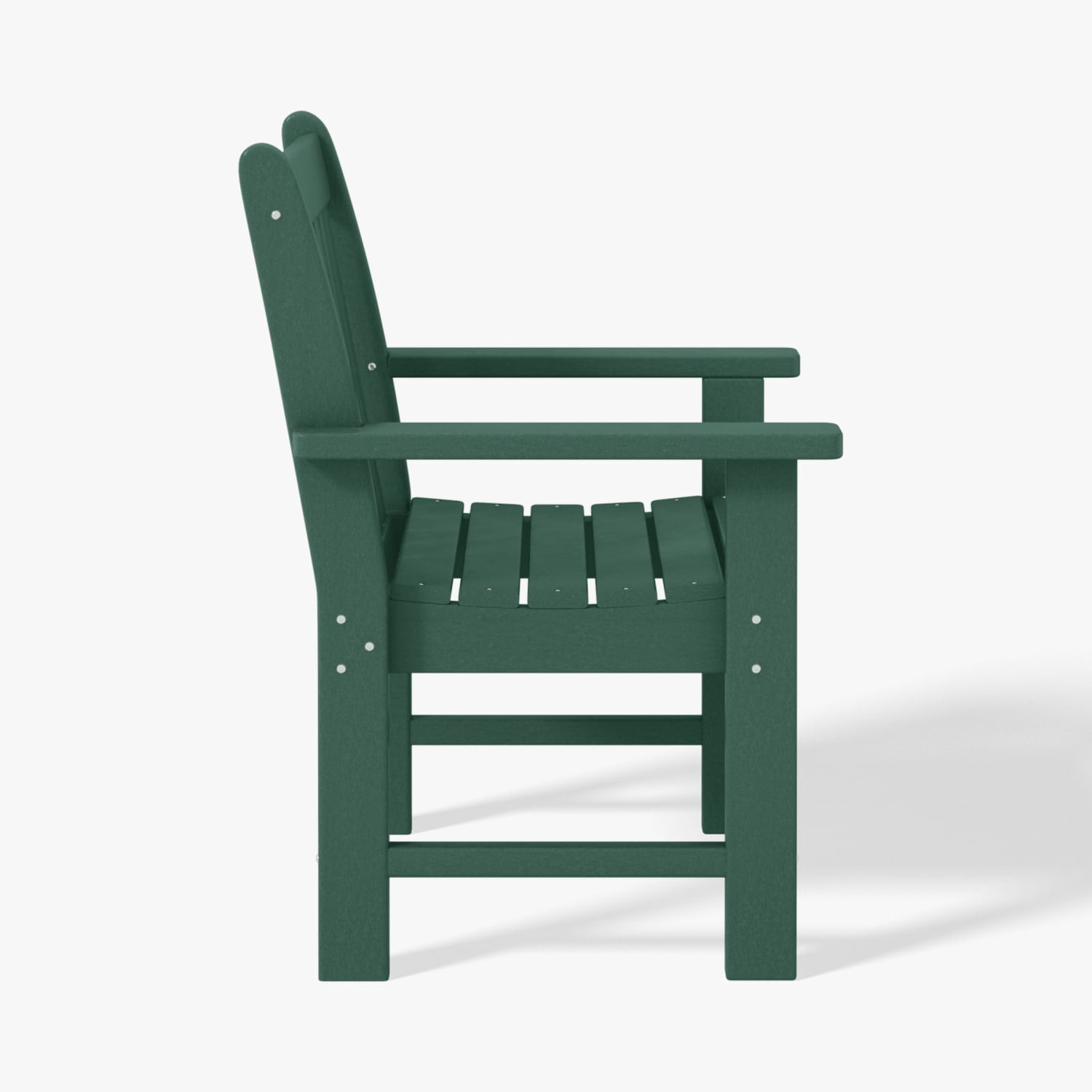 WestinTrends Malibu Outdoor Patio HDPE Adirondack Dining Arm Chairs (Set of 2), Dark Green