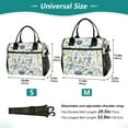 thumbnail image 4 of FORMRS Insulated Lunch Bag Unisex Large Capacity with Shoulder Strap, Blue Floral, 4 of 6